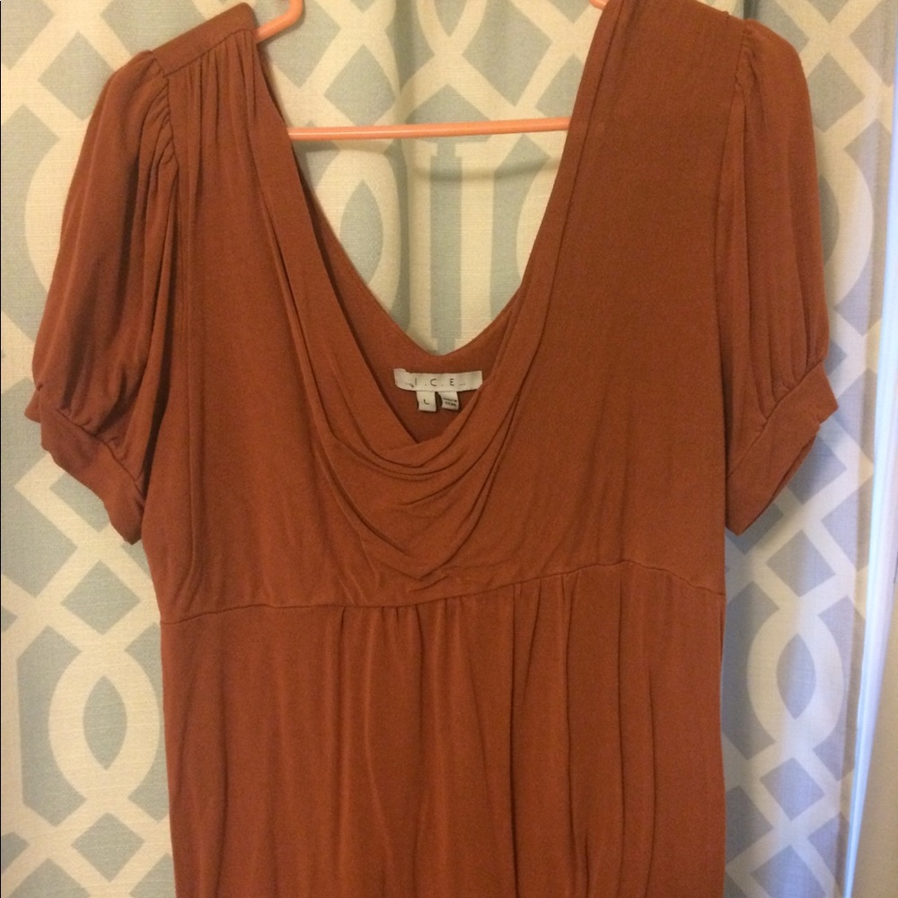 Romantic burnt orange top